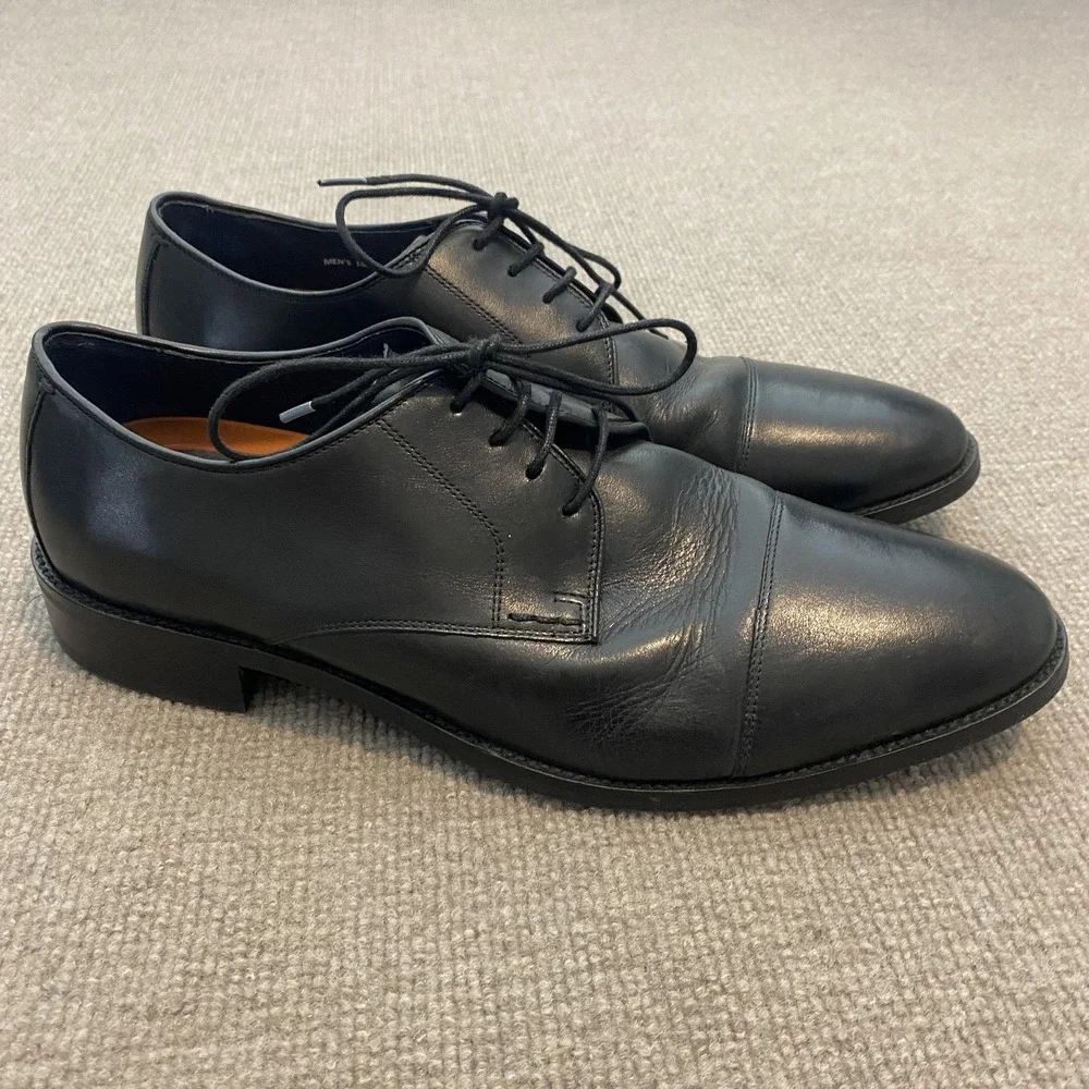 Cole Haan Grand.OS Shoes Mens Size 10.5 M Black Leather Cap Toe Oxfords C11630